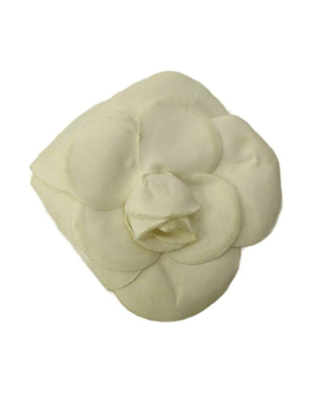 Chanel Camellia Flower Corsage Brooch White